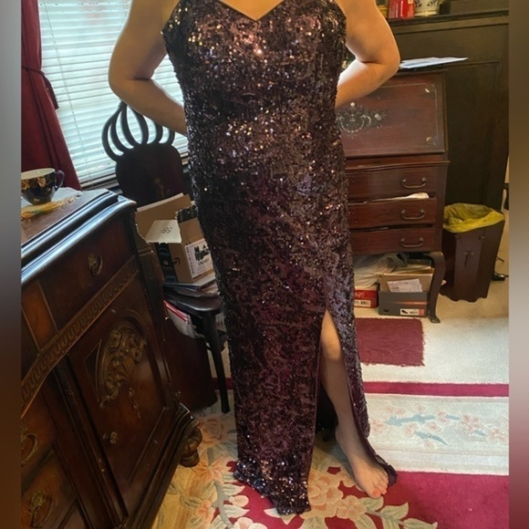 Fiviana Glamour sequinned  dress size 10 worn good condition - Picture 7 of 8